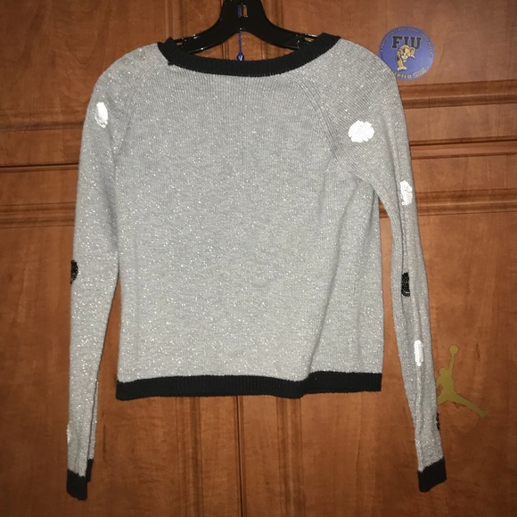 Justice Girls Polka Dot Sequin Knit Sweater - Picture 6 of 7